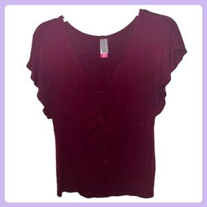 Burgundy Stretchy Blouse